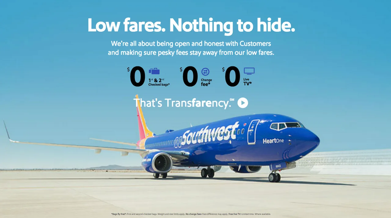 Southwest Airlines Low Fare Deals